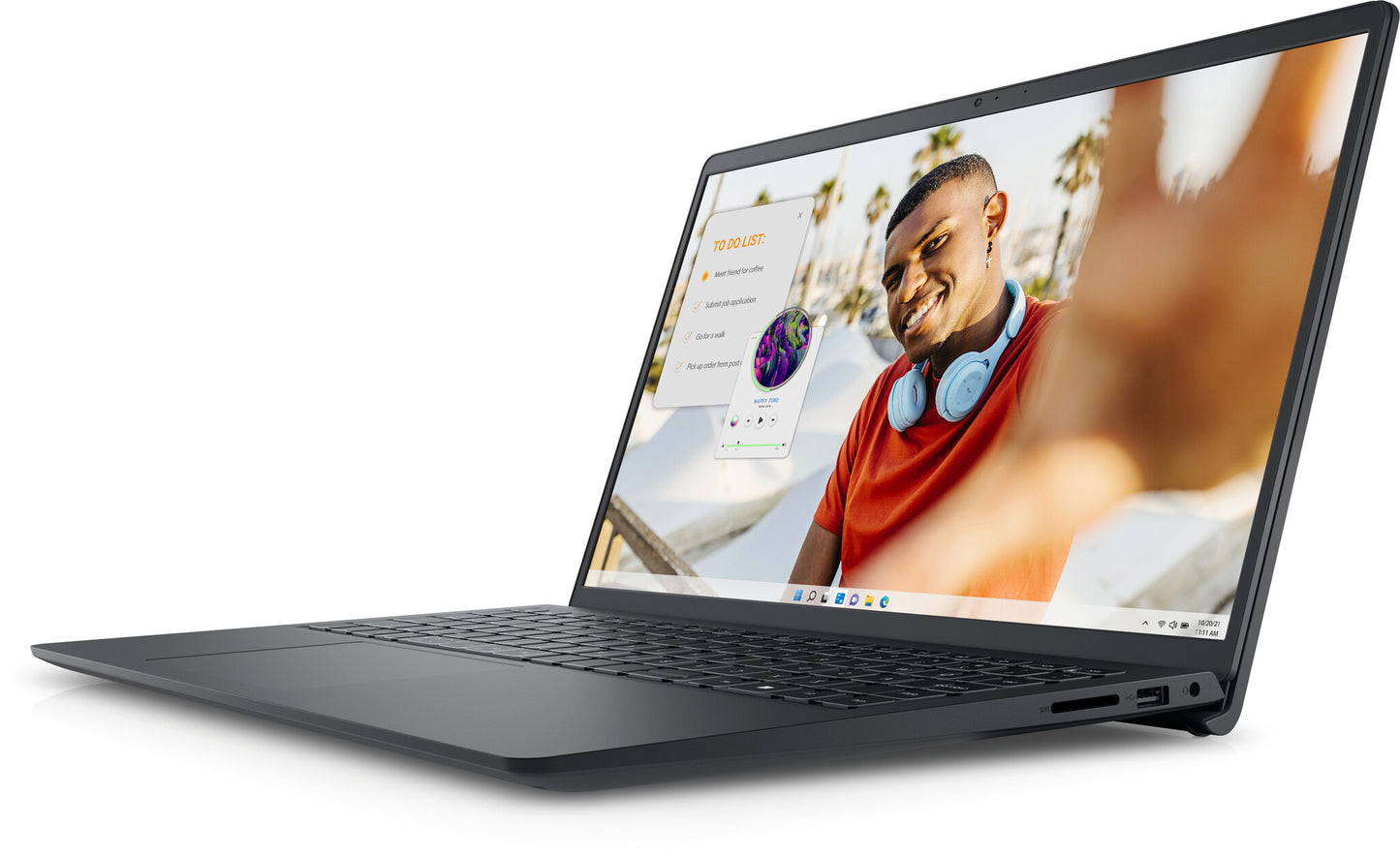 DELL Inspiron 3535 AMD Ryzen™ 5 7530U Bärbar dator 39,6 cm (15.6") Full HD 16 GB DDR4-SDRAM 512 GB SSD Wi-Fi 5 (802.11ac) Windows 11 Pro Nordic Svart