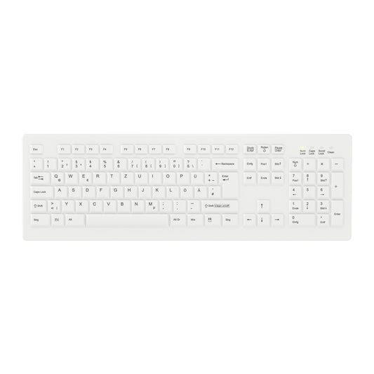 Contour Design Active Key AK-C8100F-FU1-W/GE tangentbord Medical RF Trådlös QWERTZ tyska Vit