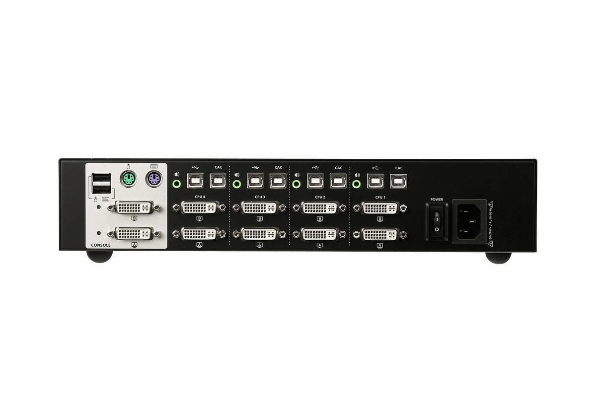 ATEN USB DVI Dual Display säker KVM-switch med 4 portar (PSS PP v3.0-kompatibel)
