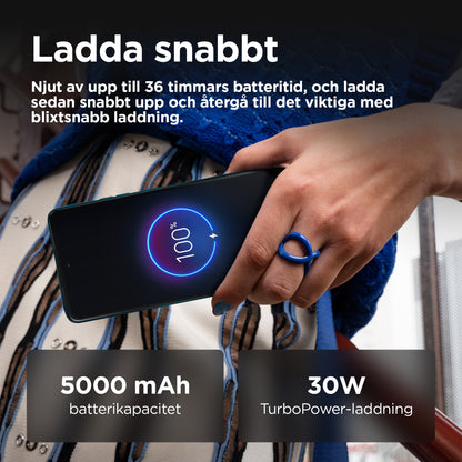 Motorola moto g75 5G 17,2 cm (6.78") Hybrid Dual SIM Android 14 USB Type-C 8 GB 256 GB 5000 mAh Blå