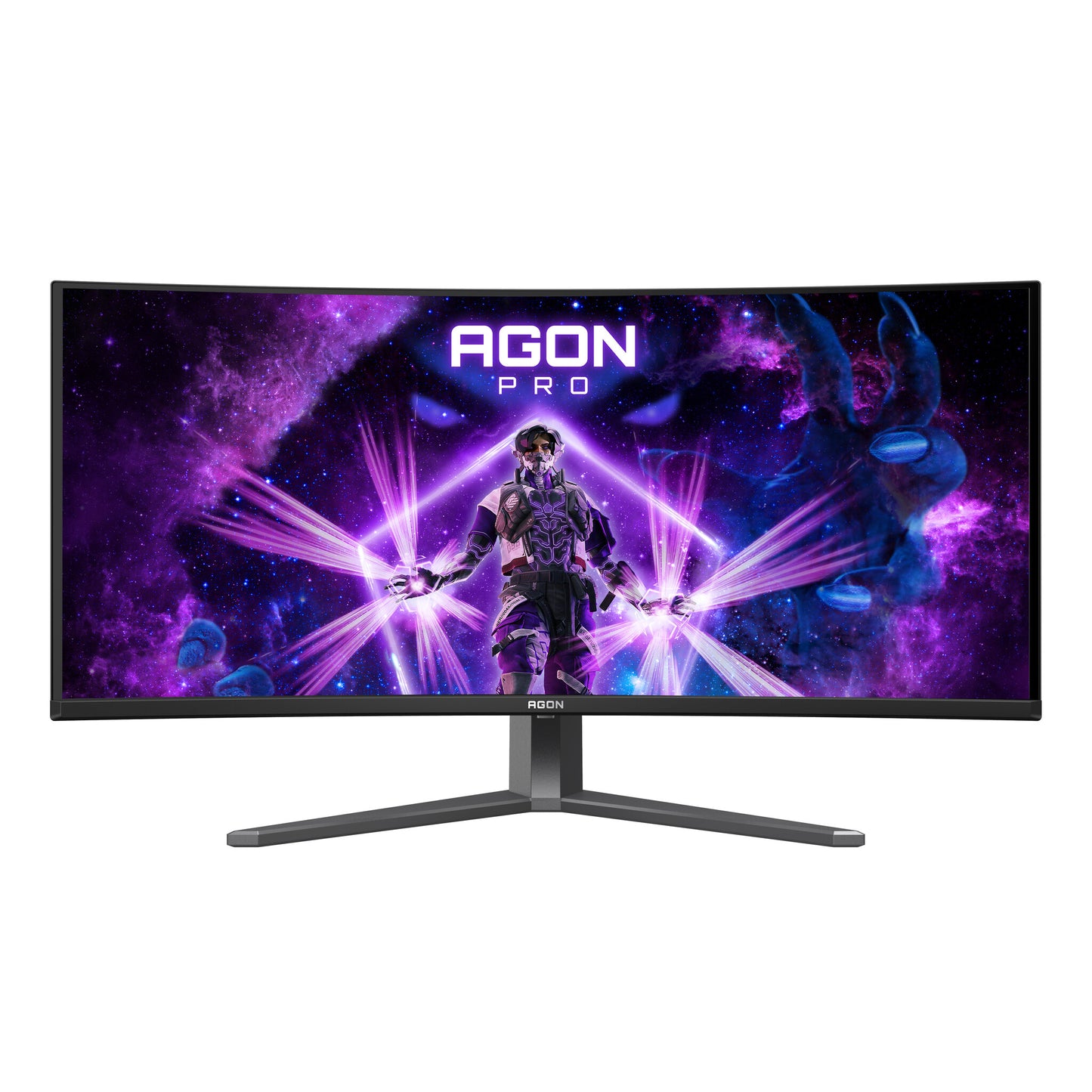 AOC AGON PRO AG346UCD platta pc-skärmar 86,4 cm (34") 3440 x 1440 pixlar Wide Quad HD QD-OLED Svart, Grå