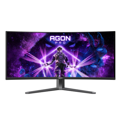 AOC AGON PRO AG346UCD platta pc-skärmar 86,4 cm (34") 3440 x 1440 pixlar Wide Quad HD QD-OLED Svart, Grå