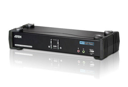 ATEN USB DVI Dual Link/CH7.1 Audio KVMP™-switch med 2 portar