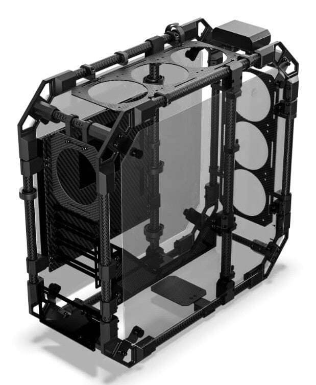 Alphacool Apex Skeleton Full Tower Svart, Kol