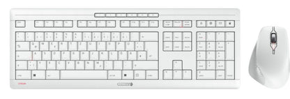 CHERRY JD-8550DE-0 tangentbord Mus inkluderad Hem / Kontor RF Trådlös QWERTZ tyska Vit