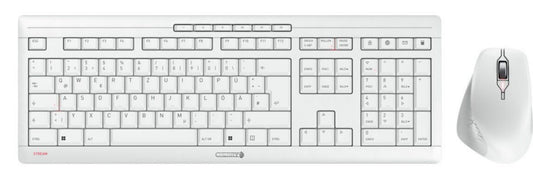 CHERRY JD-8550DE-0 tangentbord Mus inkluderad Hem / Kontor RF Trådlös QWERTZ tyska Vit