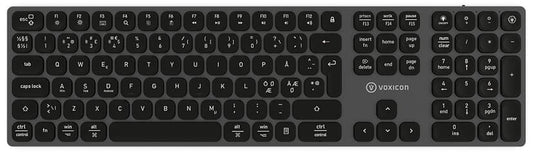 Voxicon DK-PX1-BT/B tangentbord Universal Bluetooth QWERTY Nordic Svart