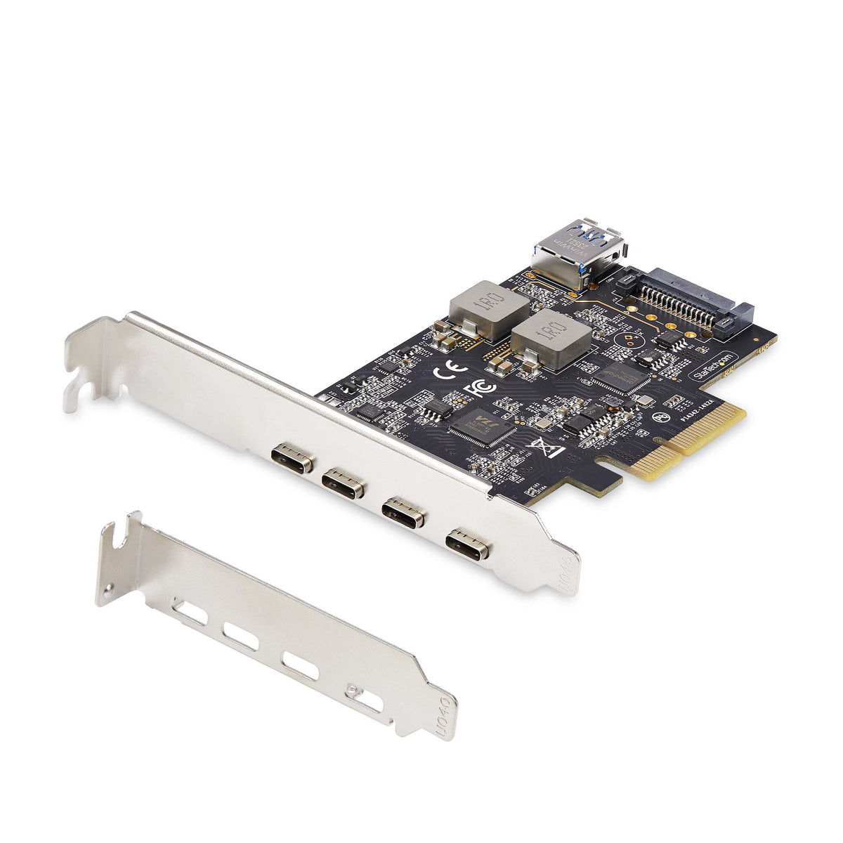 StarTech.com USB PCIe-kort med 5 portar, USB 3,2 10 Gbps, PCI Express-kort med 4x USB-C-portar, 1x USB-A intern port, USB PCIe-kontrollerkort, Windows/macOS/Linux