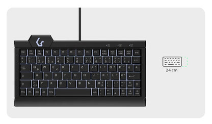 KeySonic KSK-3010ELC (DE) tangentbord Hem USB QWERTZ tyska Svart