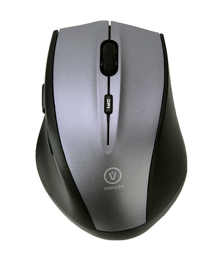 Voxicon 280 Slim Metal Wireless tangentbord Mus inkluderad Universal RF Trådlös QWERTY Nordic Svart, Silver