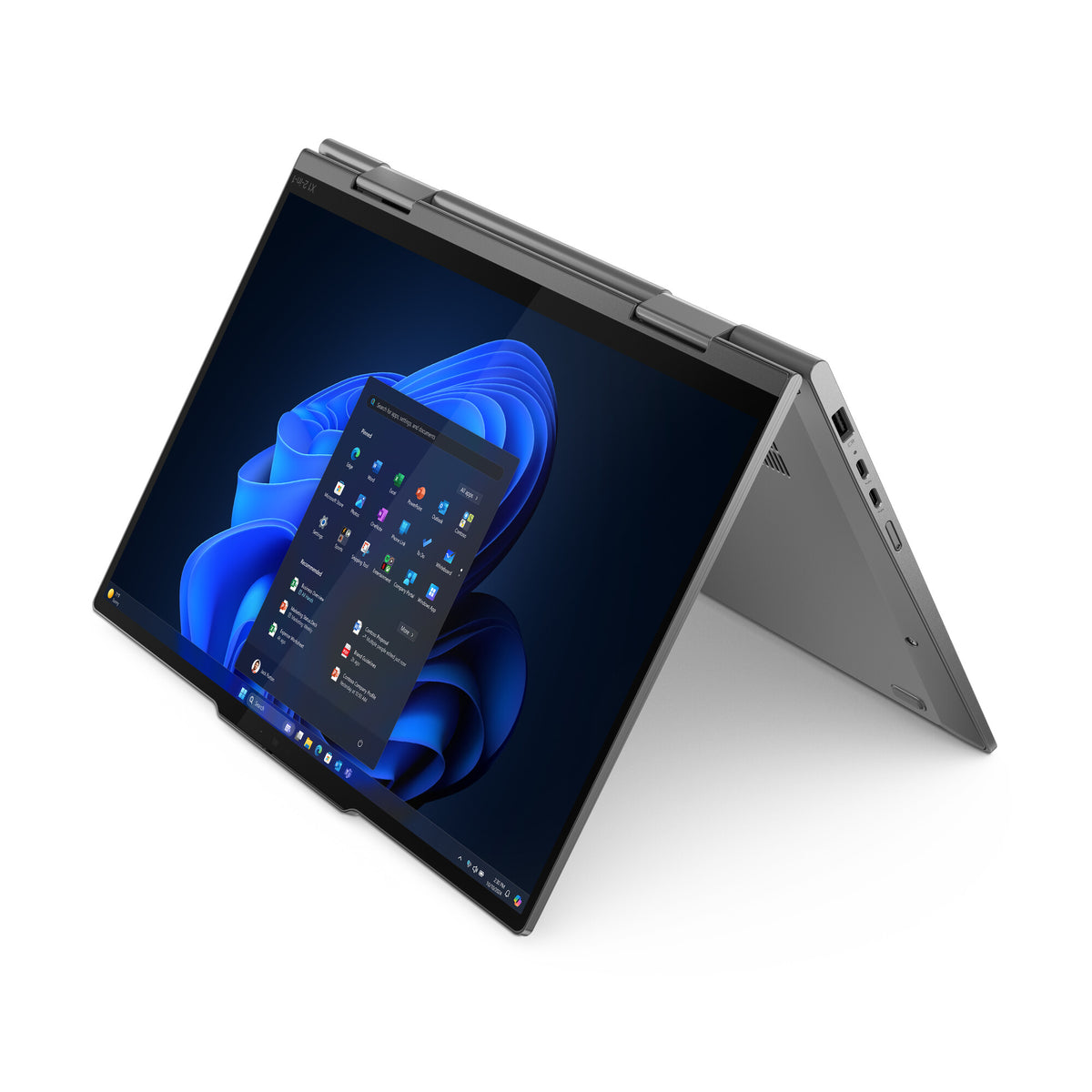 Lenovo ThinkPad X1 2-in-1 Gen 10 Aura Edition Copilot+ PC Intel Core Ultra 7 258V Hybrid (2-i-1) 35,6 cm (14") Pekskärm WUXGA 32 GB LPDDR5x-SDRAM 1 TB SSD Wi-Fi 7 (802.11be) Windows 11 Pro tyska Grå