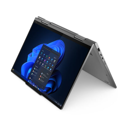 Lenovo ThinkPad X1 2-in-1 Gen 10 Aura Edition Copilot+ PC Intel Core Ultra 7 258V Hybrid (2-i-1) 35,6 cm (14") Pekskärm WUXGA 32 GB LPDDR5x-SDRAM 1 TB SSD Wi-Fi 7 (802.11be) Windows 11 Pro tyska Grå