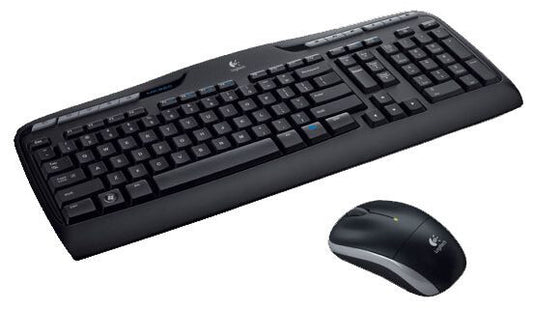 Logitech Wireless Combo MK330 tangentbord Mus inkluderad Kontor RF Trådlös QWERTY Amerikanskt internationellt Svart