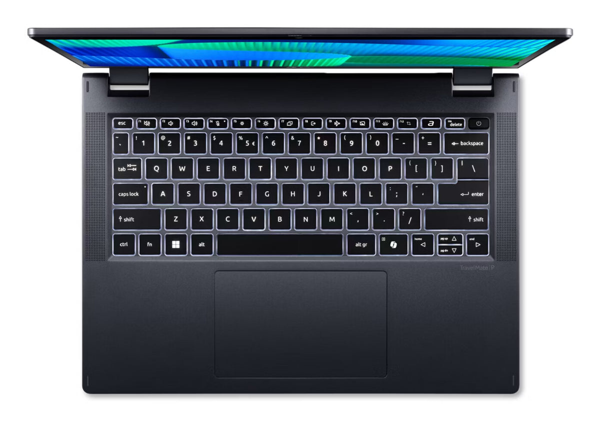 Acer TravelMate TMP414RN-54-TCO-74CP Intel Core Ultra 7 155U Hybrid (2-i-1) 35,6 cm (14") Pekskärm WUXGA 16 GB DDR5-SDRAM 512 GB SSD Wi-Fi 6E (802.11ax) Windows 11 Pro Blå