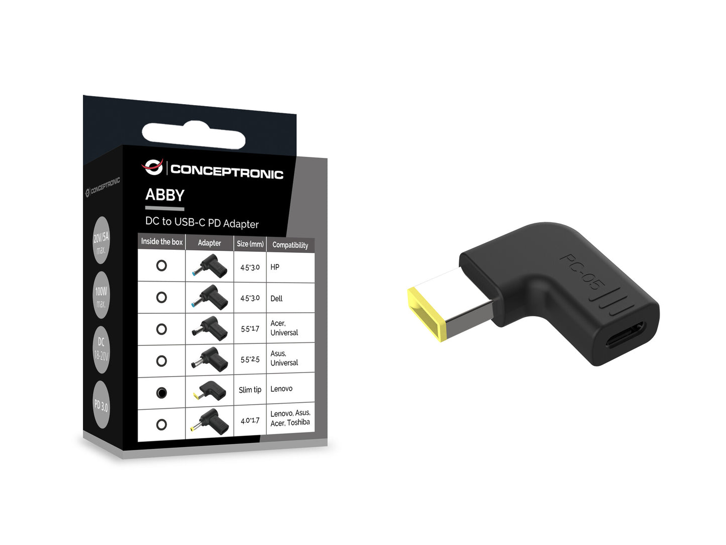 Conceptronic ABBY15PC05 tillbehör bärbara datorer Kontakter till bärbar dator