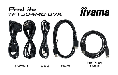 iiyama TF1534MC-B7X POS-skärm 38,1 cm (15") 1024 x 768 pixlar XGA Pekskärm