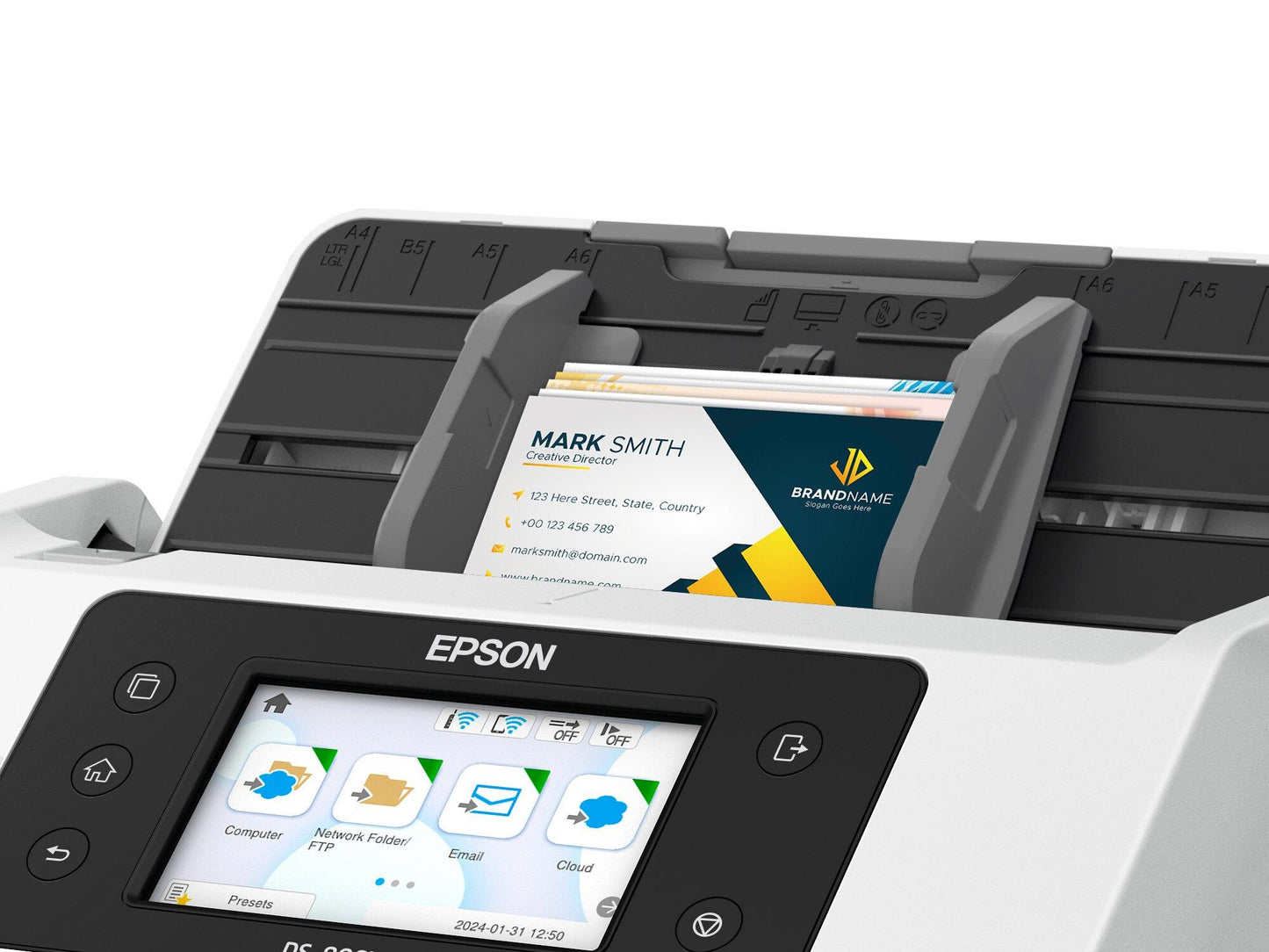 Epson WorkForce DS-900WN Arkmatad skanner 600 x 600 DPI A4 Vit