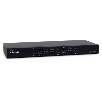 Inter-Tech KVM AS-3116DU VGA KVM-switchar Rackmontering Svart