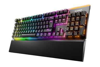 be quiet! Light Mount Silent Tactile DE ISO tangentbord Spela USB QWERTZ tyska Svart