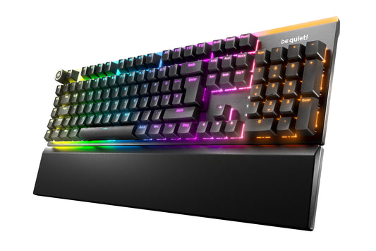 be quiet! Light Mount Silent Tactile DE ISO tangentbord Spela USB QWERTZ tyska Svart