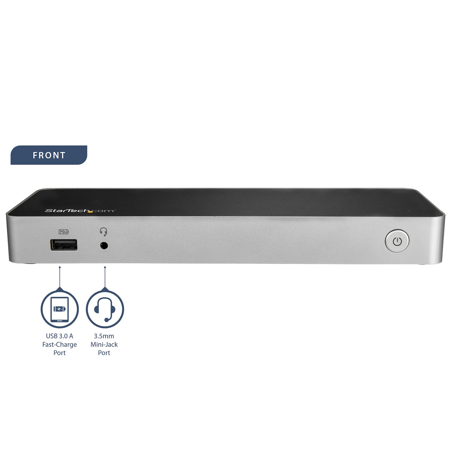 StarTech.com USB-C-dockningsstation för bärbara datorer med dubbla 4K-skärmar - 60W USB-strömförsörjning - SD-kortläsare