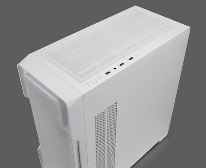 Nanoxia DS-9ARGB-W datorväskor Midi Tower Vit