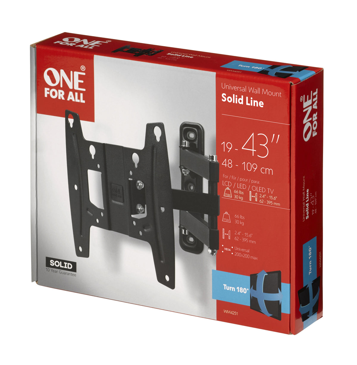One For All WM4251 109,2 cm (43") Svart