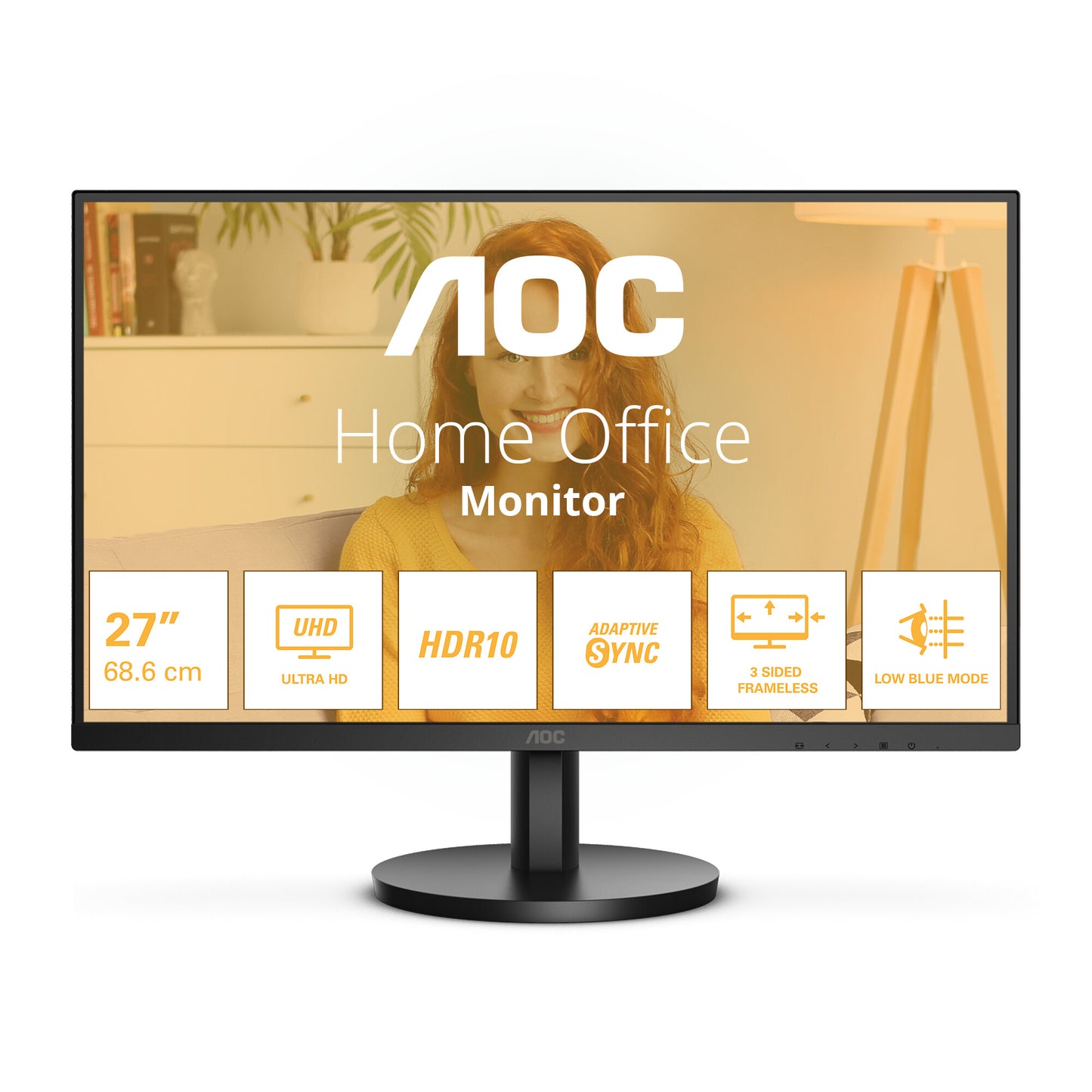 AOC B3 U27B3M platta pc-skärmar 68,6 cm (27") 3840 x 2160 pixlar 4K Ultra HD LCD Svart
