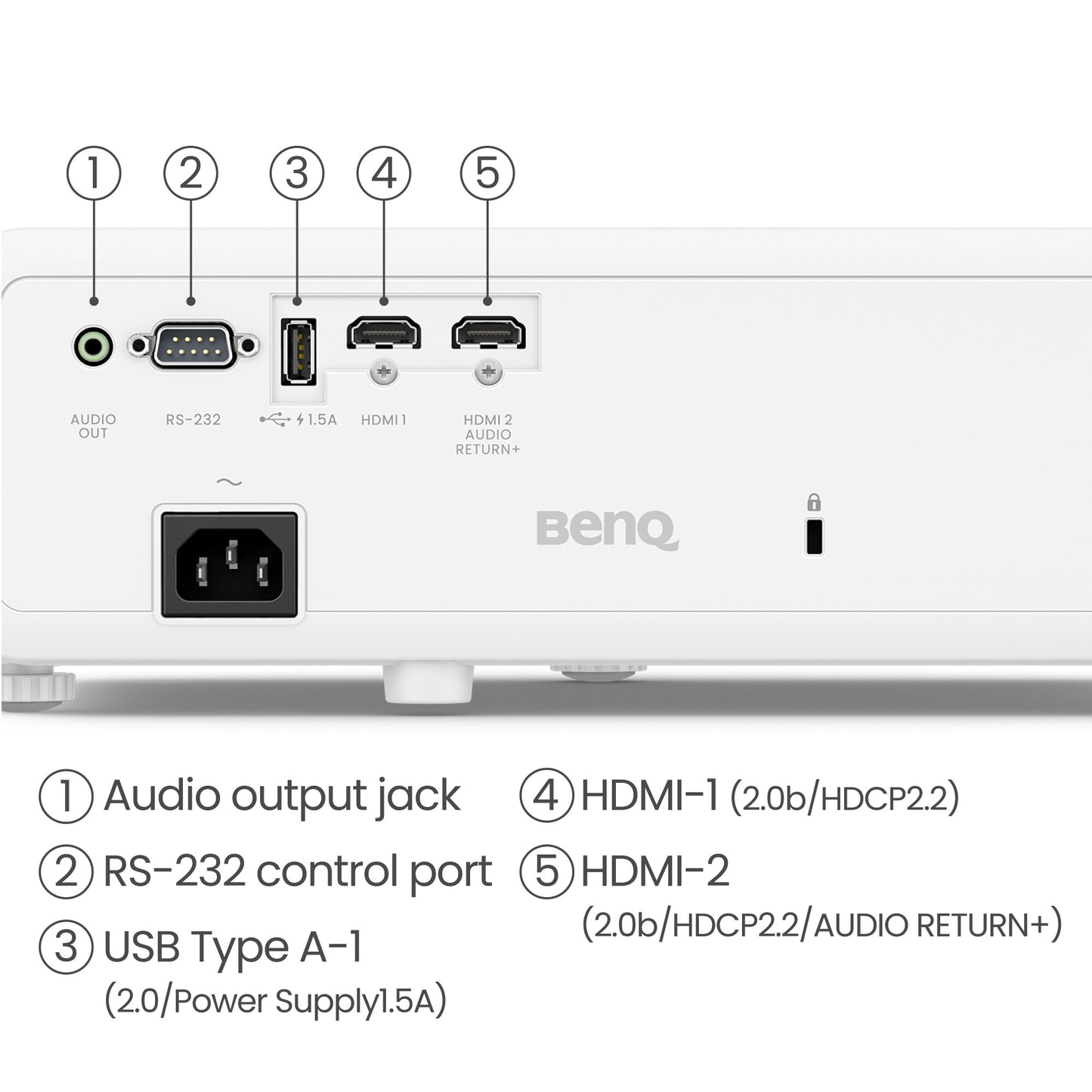 BenQ TK710 Standard throw-projektor 3200 ANSI-lumen DLP UHD 4K (3840x2160) 3D kompatibilitet Svart, Vit