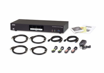 ATEN USB 3.0 4K DisplayPort Dual Display KVMP™-switch med 2 portar