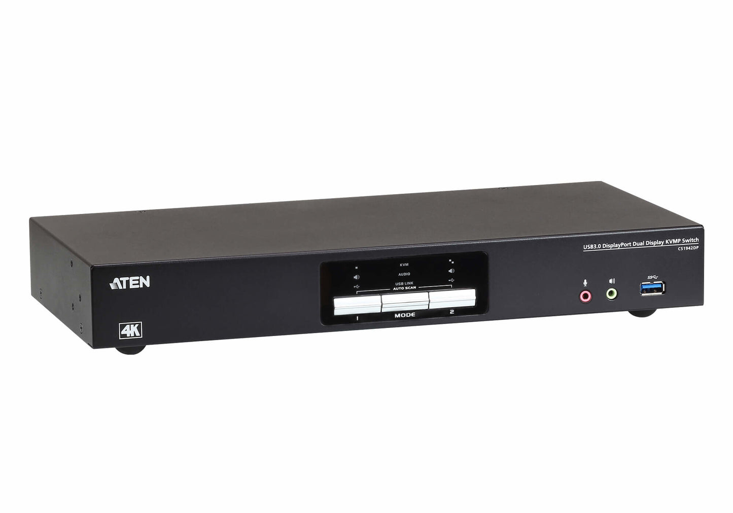 ATEN USB 3.0 4K DisplayPort Dual Display KVMP™-switch med 2 portar