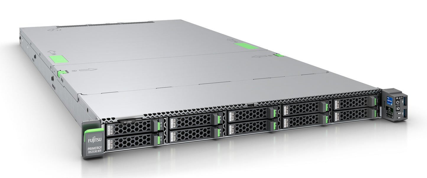Fujitsu PRIMERGY RX2530 M7 servrar 0 GB Rack (1U) Intel® Xeon Silver 4510 2,4 GHz 32 GB DDR5-SDRAM 900 W