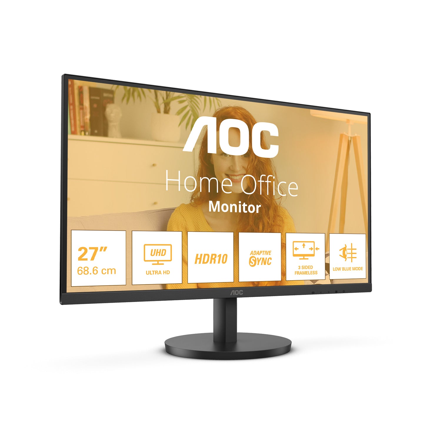 AOC B3 U27B3M platta pc-skärmar 68,6 cm (27") 3840 x 2160 pixlar 4K Ultra HD LCD Svart