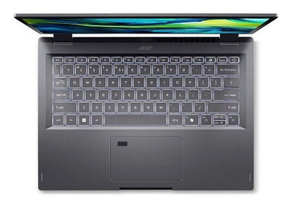 Acer Aspire Spin 14 ASP14-52MTN Intel Core Ultra 7 155U Bärbar dator 35,6 cm (14") Pekskärm WUXGA 32 GB LPDDR5x-SDRAM 1 TB SSD Wi-Fi 6E (802.11ax) Windows 11 Home tyska Grå