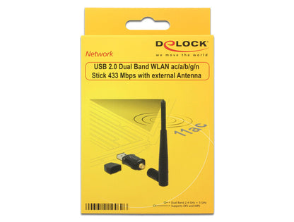 DeLOCK 12462 nätverkskort WLAN 433 Mbit/s