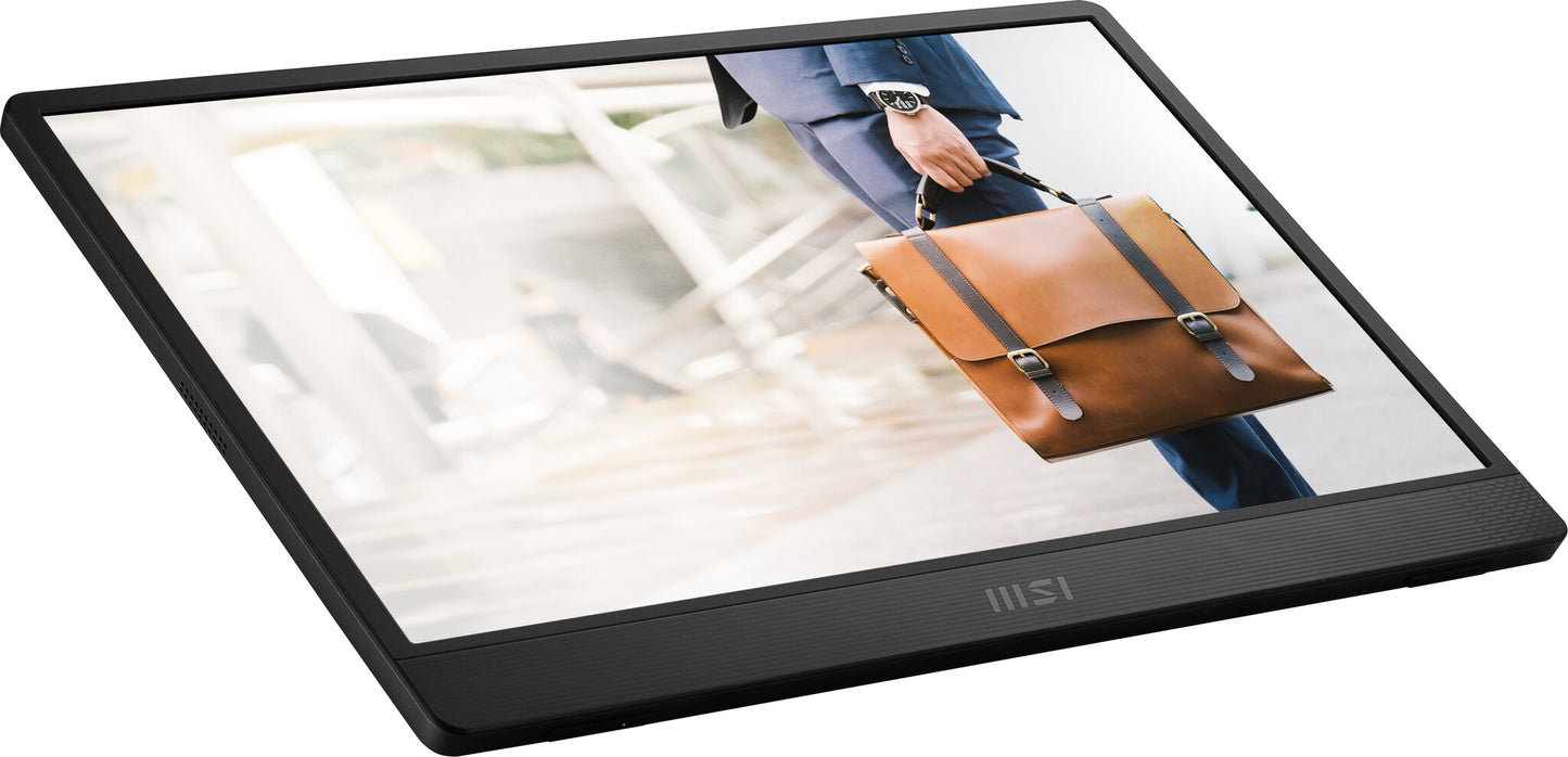 MSI PRO MP161 E2U bärbar tv-apparat och monitor Bärbara monitor Svart 39,6 cm (15.6") LED 1920 x 1080 pixlar