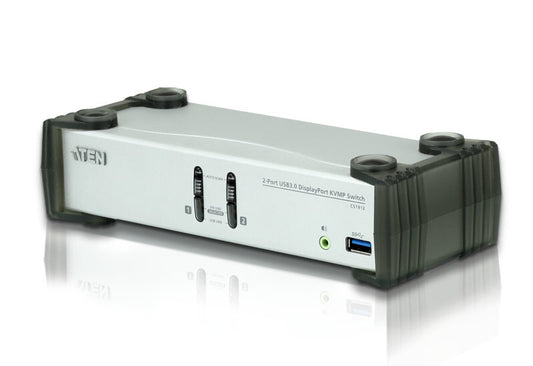ATEN USB 3.0 DisplayPort KVMP™-switch med 2 portar (kablar medföljer)