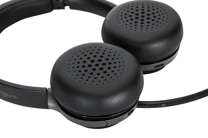 Targus AEH104GL hörlur och headset Kabel & Trådlös Huvudband Samtal/musik USB Type-C Bluetooth Svart