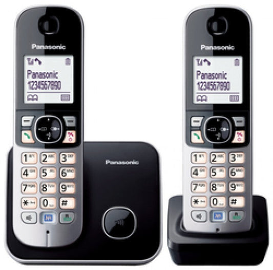 Panasonic KX-TG6812GB telefoner DECT-telefon Namn och uppringnings-ID Svart