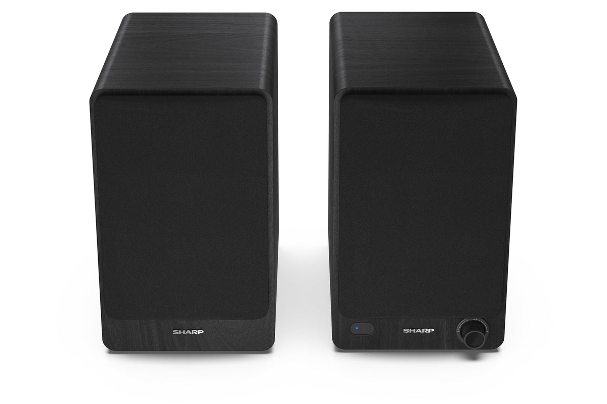Sharp Bookshelf Speakers 2-vägs Svart Kabel & Trådlös 60 W