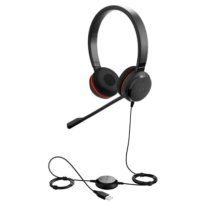Jabra Evolve 20 Headset Kabel Huvudband Kontor/callcenter USB Type-A Svart