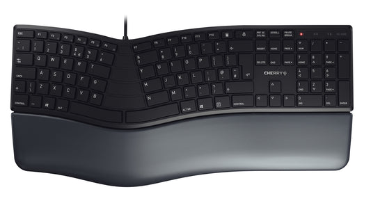 CHERRY KC 4500 ERGO tangentbord Universal USB QWERTY Engelska (Storbritannien) Svart