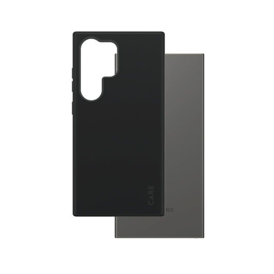 PanzerGlass CARE by ® Fashionable Case Black w. Qi Compatible Samsung Galaxy S24 Ultra mobiltelefonfodral Omslag Svart