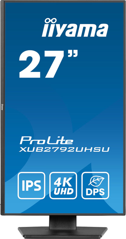 iiyama ProLite XUB2792UHSU-B6 platta pc-skärmar 68,6 cm (27") 3840 x 2160 pixlar 4K Ultra HD LED Svart