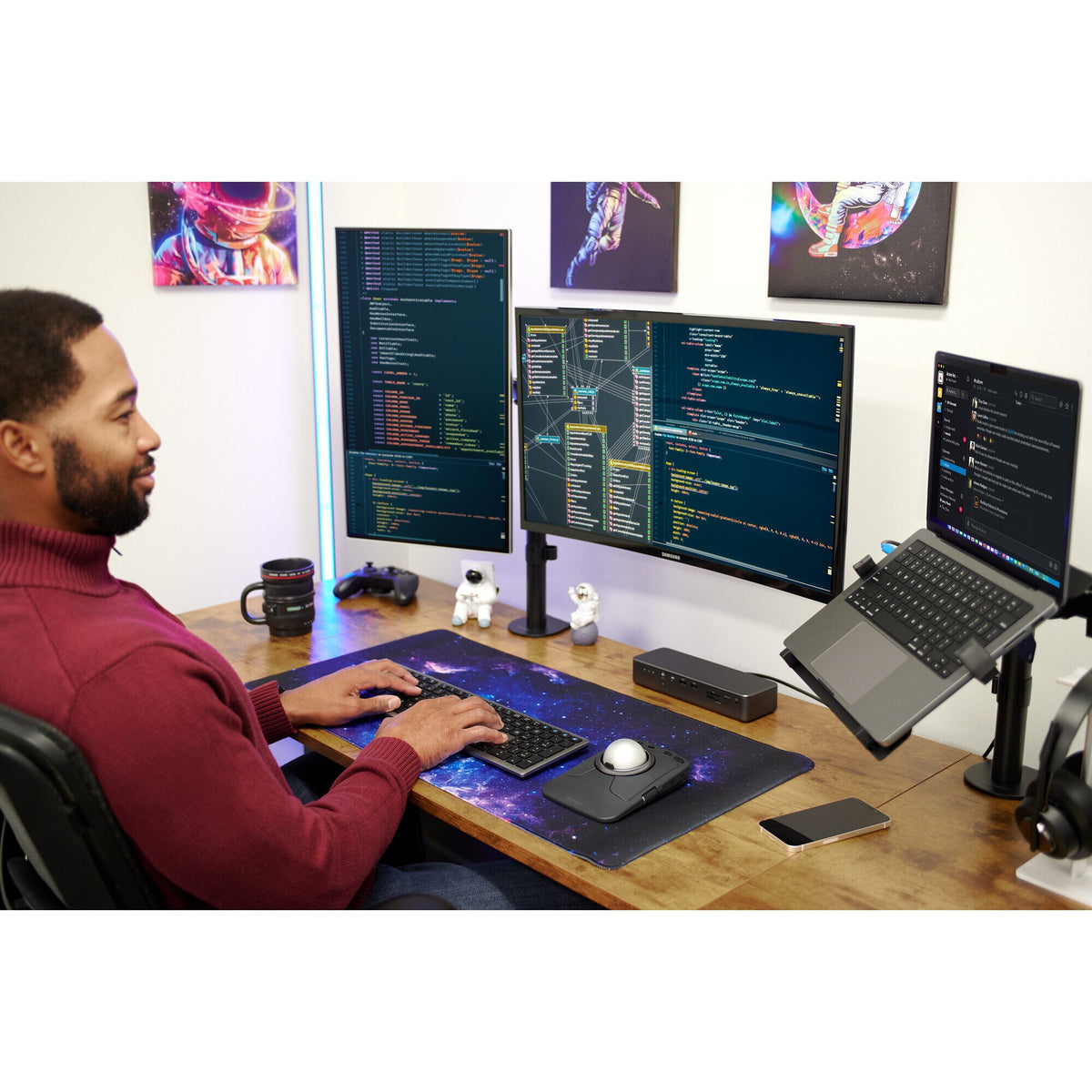 Kensington KB535 EQ Uppladdningsbart Multi-Device Tangentbord