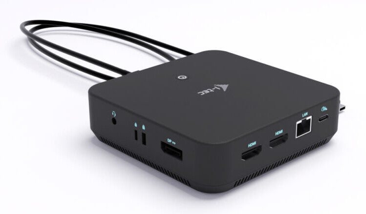 i-tec USB-C DP Dual HDMI Docking Station with Power Delivery 100 W + Universal Charger 100W Kabel USB 3.2 Gen 2 (3.1 Gen 2) Type-C Svart