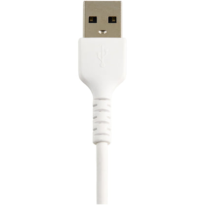 StarTech.com 30cm tålig, vitt USB-A till Blixtkabel - Hård, tålig aramifiber USB typ A till Blixtladdare/synkron strömsladd - Apple MFi-certifierad iPad/iPhone 12