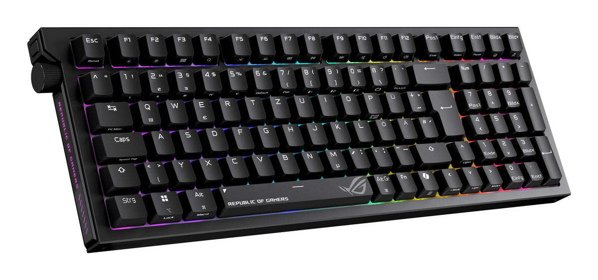 ASUS ROG Strix Morph 96 Wireless tangentbord Spela USB + RF Wireless + Bluetooth QWERTZ tyska Svart