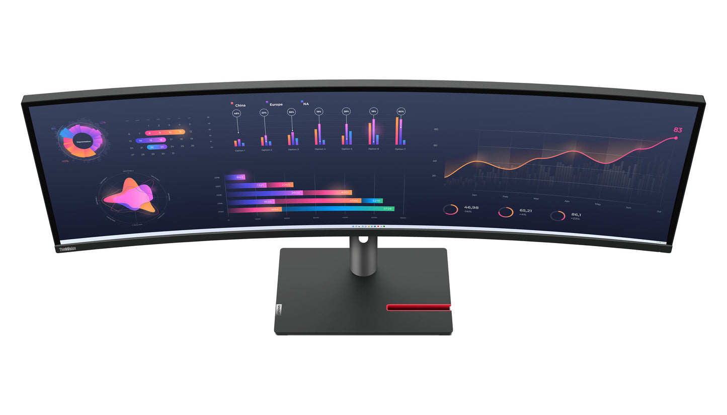 Lenovo ThinkVision P49w-30 LED display 124,5 cm (49") 5120 x 1440 pixlar DQHD Svart