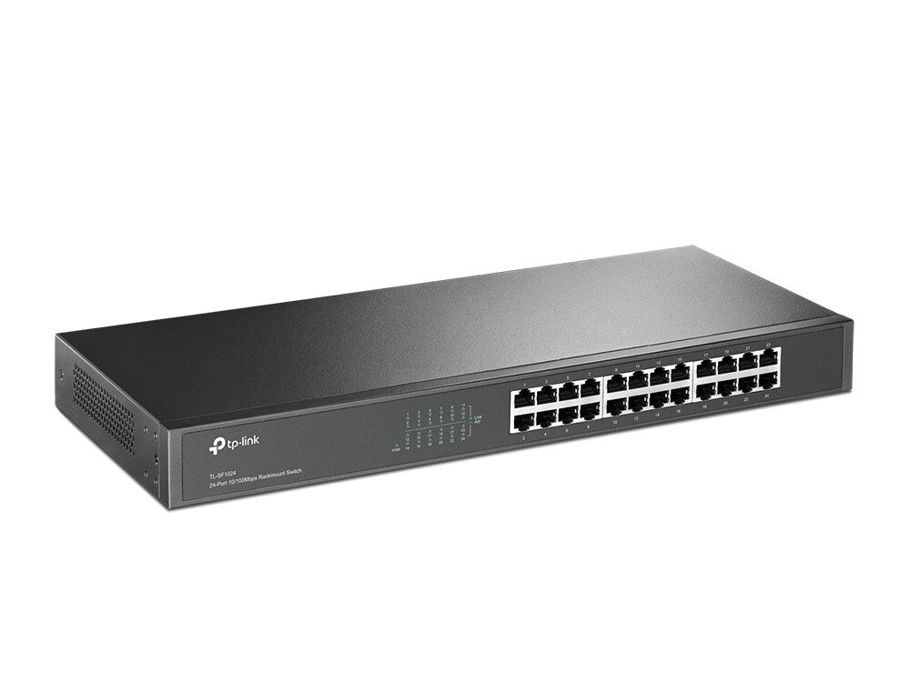 TP-Link TL-SF1024 Ohanterad Fast Ethernet (10/100) 1U Grå